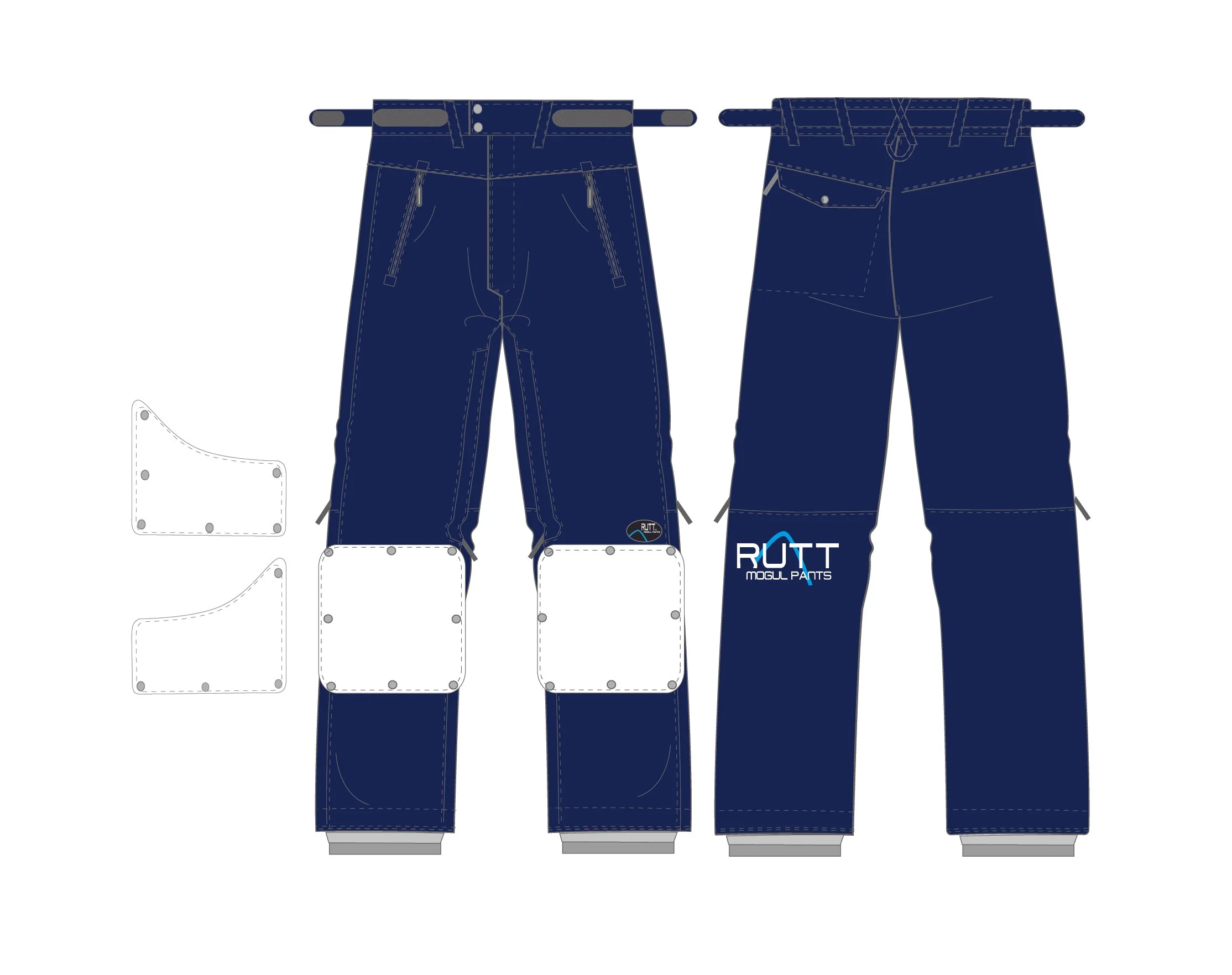 RUTT MOGUL スキーウエアパンツ新品未使用 7/8, CLASSIC MOGUL SHELL PANTS, IN 3 COLORS — RUTT MOGUL PANTS